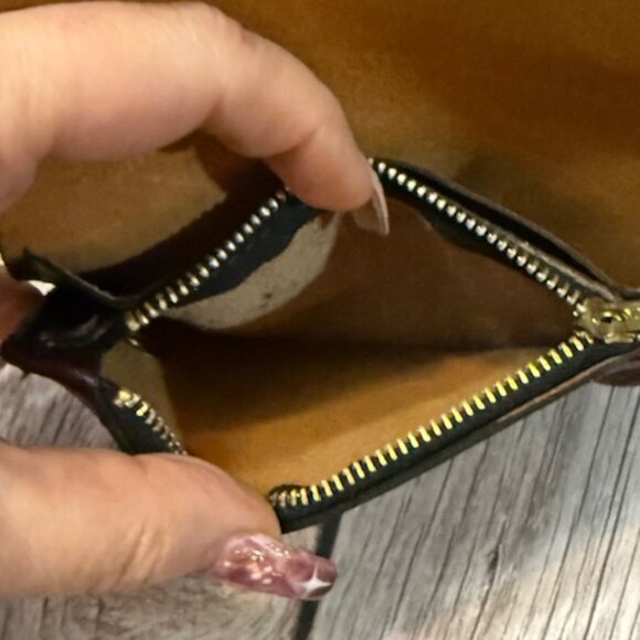 Vintage Tooled Leather Chain Wallet – Western Longhorn Steer Brown (BBL-07) NOS - Picture 6 of 7